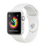 Apple Watch Series 3 GPS 42mm Silver Aluminum Case with White Sport Band Smartwatch