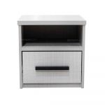 Homeplus Aiden Grey 1-Drawer Bedside Table