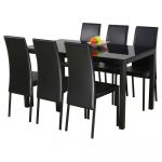 abensonHOME Marion 6-Seater Dining Set Black