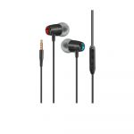 Promate TuneBuds Black Dynamic In-Ear Stereo Earphones with In-Line Microphone