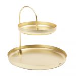 Umbra Poise Two Tiered Accessory Tray Brass