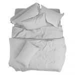 Lotus Impression Solid Bedsheet 4-pc. set Queen Size Grey
