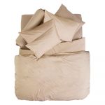 Lotus Impression Solid Bedsheet 4-pc. set Queen Size Beige