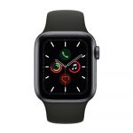 Apple Watch Series 5 GPS 40mm Space Gray Aluminum Case with Black Sport Band Smartwatch