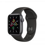 Apple Watch SE GPS 40mm Space Gray Aluminum Case with Black Sport Band Smartwatch