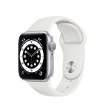 Apple Watch Series 6 GPS 40mm Silver Aluminum Case with White Sport Band Smartwatch