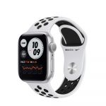 Apple Watch Nike Series 6 GPS 40mm Silver Aluminum Case with Pure Platinum/Black Nike Sport Band Smartwatch
