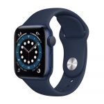Apple Watch Series 6 GPS 44mm Blue Aluminum Case with Deep Navy Sport Band Smartwatch