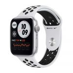 Apple Watch Nike Series 6 GPS 44mm Silver Aluminum Case with Pure Platinum/Black Nike Sport Band Smartwatch