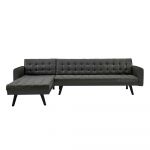 abensonHOME Vanessa 3-Seater Sofa Bed Black