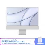Apple iMac (4.5K Retina, 24-inch, 2021) MGTF3PP/A Silver Desktop 