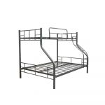 Homeplus Ivan 54x75 inches Grey Twin Metal Bunk Bed