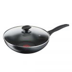 Tefal Cook N' Clean 28cm Black Wok Pan with Lid