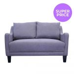 Homeplus Armina Grey 2-Seater Fabric Sofa