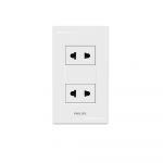 Philips LeafStyle 2 Gang 2P US-Euro Socket