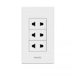 Philips LeafStyle 3 Gang 2P US-Euro Socket 