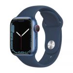 Apple Watch Series 7 GPS + Cellular 41mm Blue Aluminum Case with Abyss Blue Sport Band Smartwatch