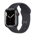 Apple Watch Series 7 GPS + Cellular 41mm Midnight Aluminum Case with Midnight Sport Band Smartwatch