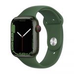 Apple Watch Series 7 GPS + Cellular 45mm Green Aluminum Case with Clover Sport Band Smartwatch
