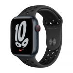 Apple Watch Nike Series 7 GPS + Cellular 45mm Midnight Aluminum Case with Anthracite/Black Nike Sport Band Smartwatch