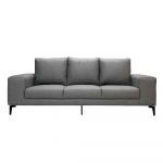 Homeplus Brother Grey 3-Seater Fabric Sofa