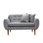 Homeplus Brie Grey 2-Seater Fabric Sofa