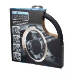 Type S Real Leather Black T02485 Steeling Wheel Cover