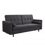 abensonHOME Ely Dark Grey 3-Seater Sofa Bed with Storage