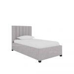 Homeplus Garland Light Grey 36x75 inches Padded Single Bed Frame