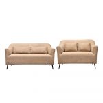 Homeplus Mella Beige 3-Seater and 2-Seater Fabric Sofa Set