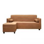 Homeplus Macsen Brown 3-Seater Sofa with Bolster Pillows