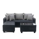 abensonHOME Samara Black Multiple Seater Corner Sofa
