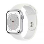 Apple Watch Series 8 GPS Silver 45mm Aluminum Case with White Sport Band