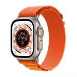 Apple Watch Ultra GPS + Cellular 49mm Titanium Case with Orange Alpine Loop, Medium