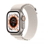 Apple Watch Ultra GPS + Cellular 49mm Titanium Case with Starlight Alpine Loop, Medium