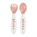 Beaba 2nd-Age Training Fork & Spoon Set Airy Green