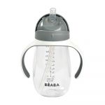 Beaba Straw Cup 300ml Mineral Grey