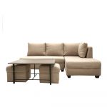 Homeplus Stella Grey 3-Seater Corner Sofa
