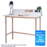 SB Furniture Canvas Work Desk White/Lindenberg Oak