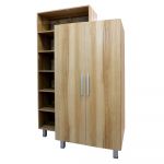 SB Furniture Mini Wardrobe Cabinet Lindenberg Oak