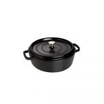 Staub Shallow Round Cocotte Black 26cm