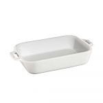 Staub Rectangular White Oven Dish