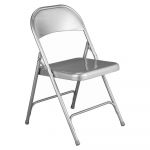 Habitat Macadam Folding Chair in Lacquered Steel Silver