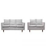 Homeplus Enes Grey 3-Seater and 2-Seater Sofa Set