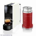 Nespresso Essenza Mini White Aeroccino Red Bundle Food and