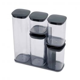 Joseph Joseph Set of 5 Grey Storage Container with Stand | Kitchen ...