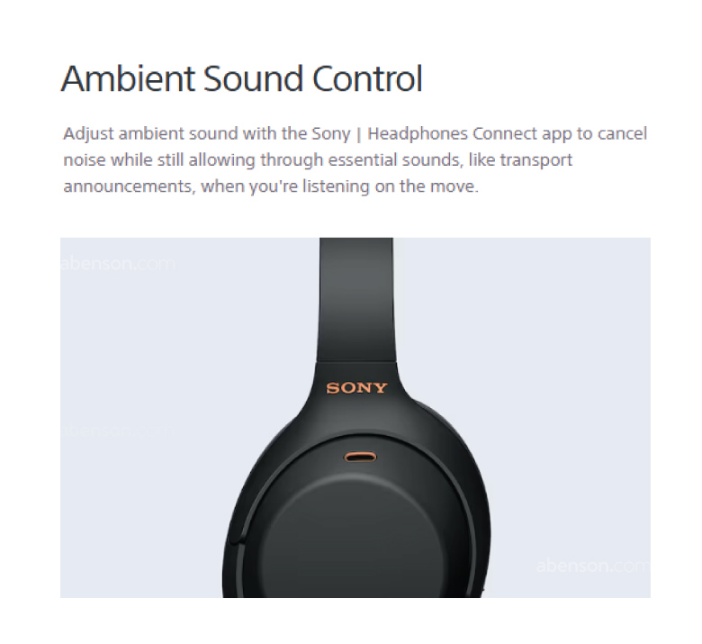 Sony WH-1000XM4 Black Wireless Noise-Cancelling Headphones Home