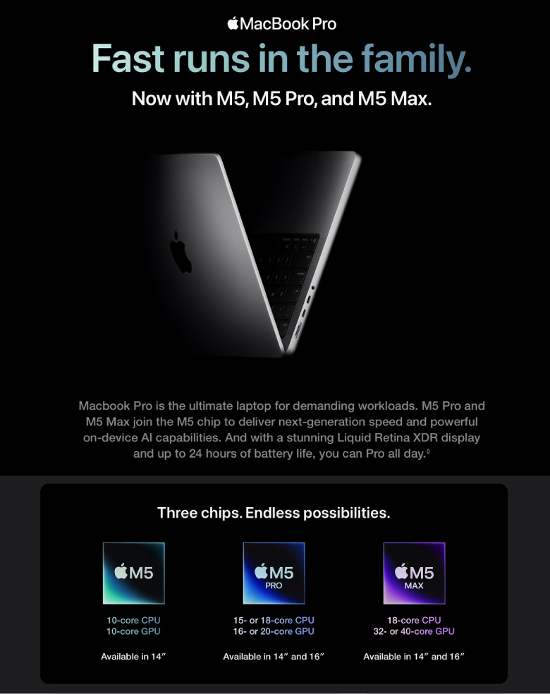 Apple MacBook Pro (14-inch, M5 Chip, 2026) MJ3D4PP/A Laptop
